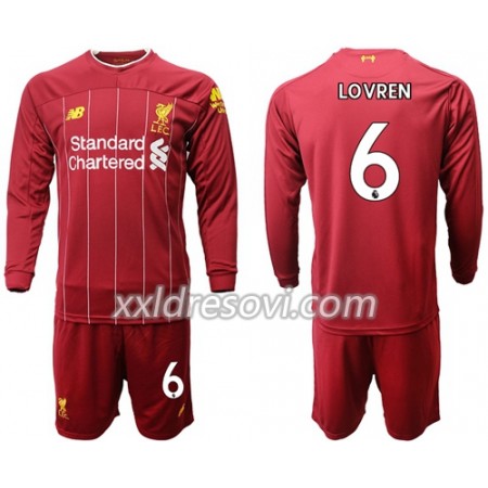 Liverpool Lovren 6 Domaći Dječji Komplet Dresovi za Nogomet 2019-2020 Dugim Rukavima (+ kratke hlače)